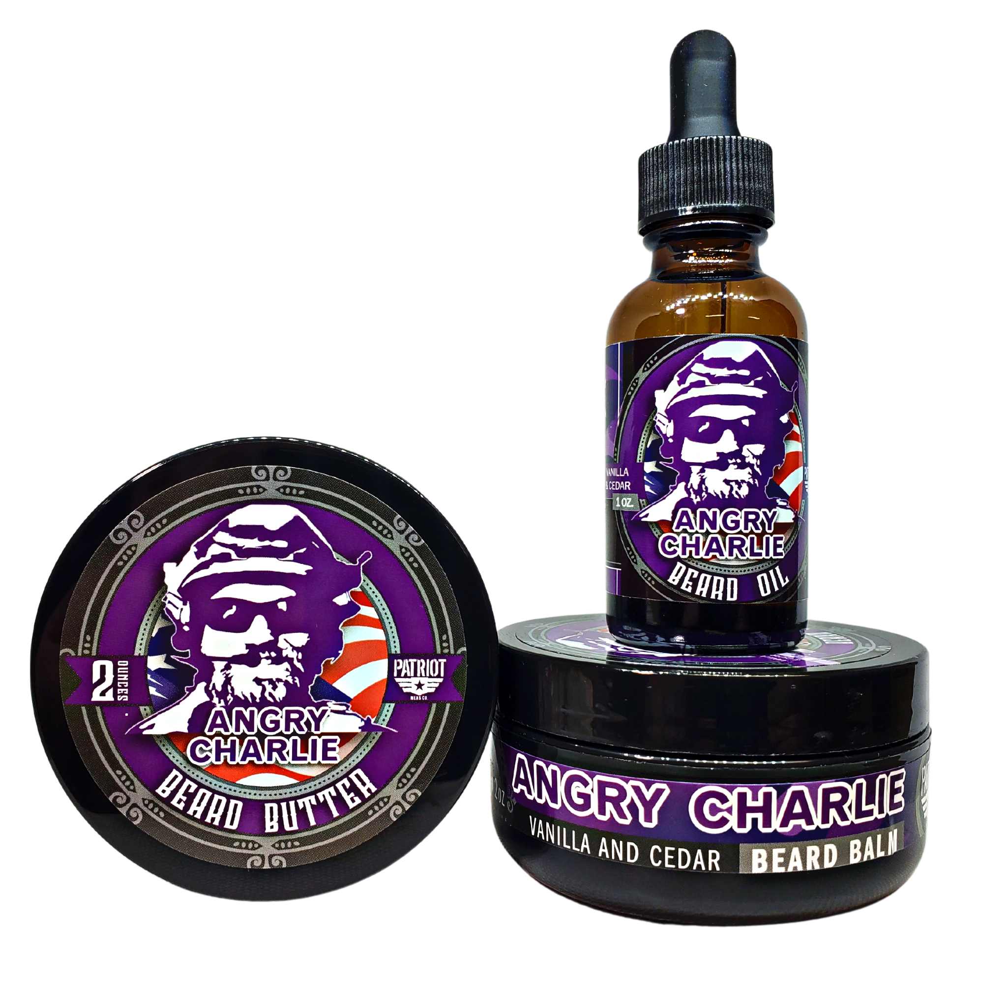 Angry Charlie Beard Bundle Balm/Butter/Oil/Natural Soap