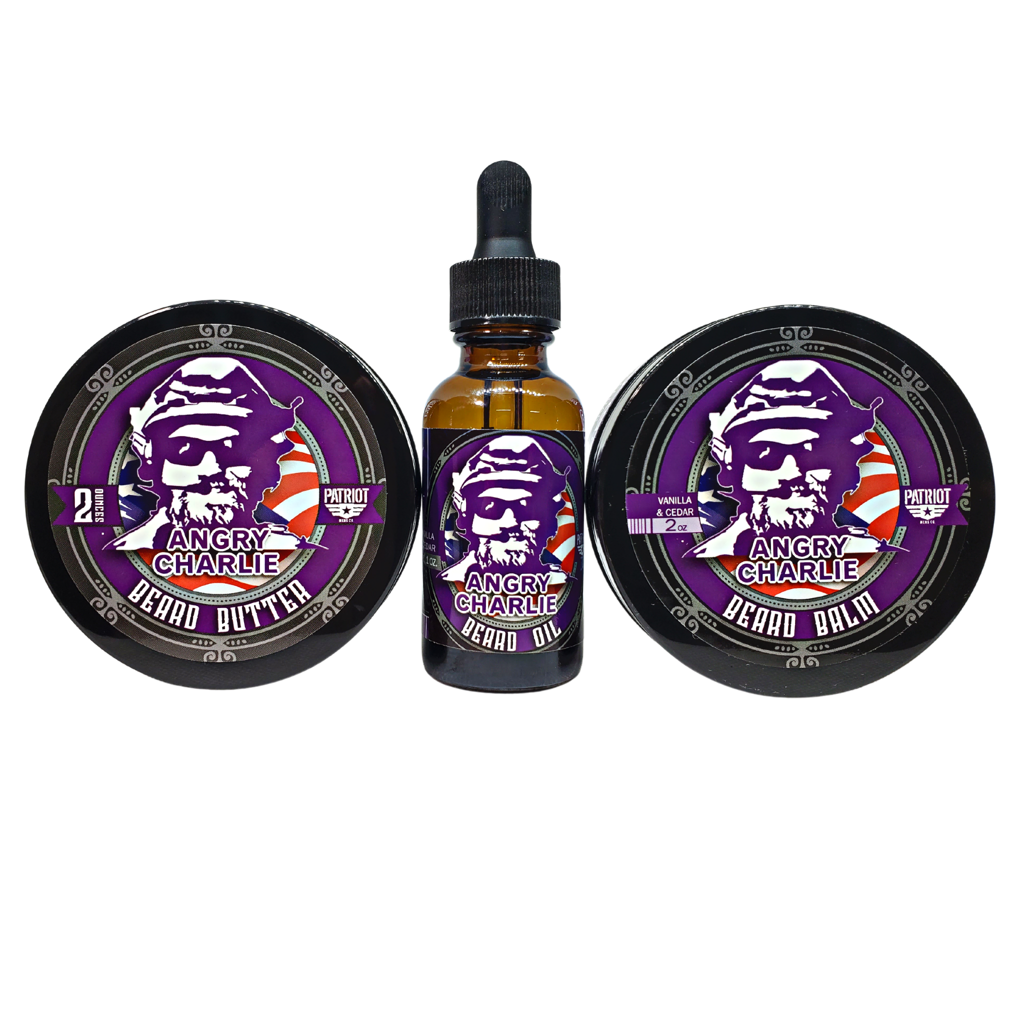 Angry Charlie Beard Bundle Balm/Butter/Oil/Natural Soap