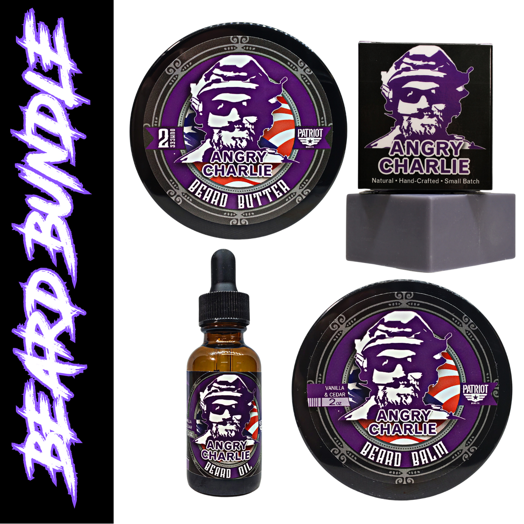 Angry Charlie Beard Bundle Balm/Butter/Oil/Natural Soap